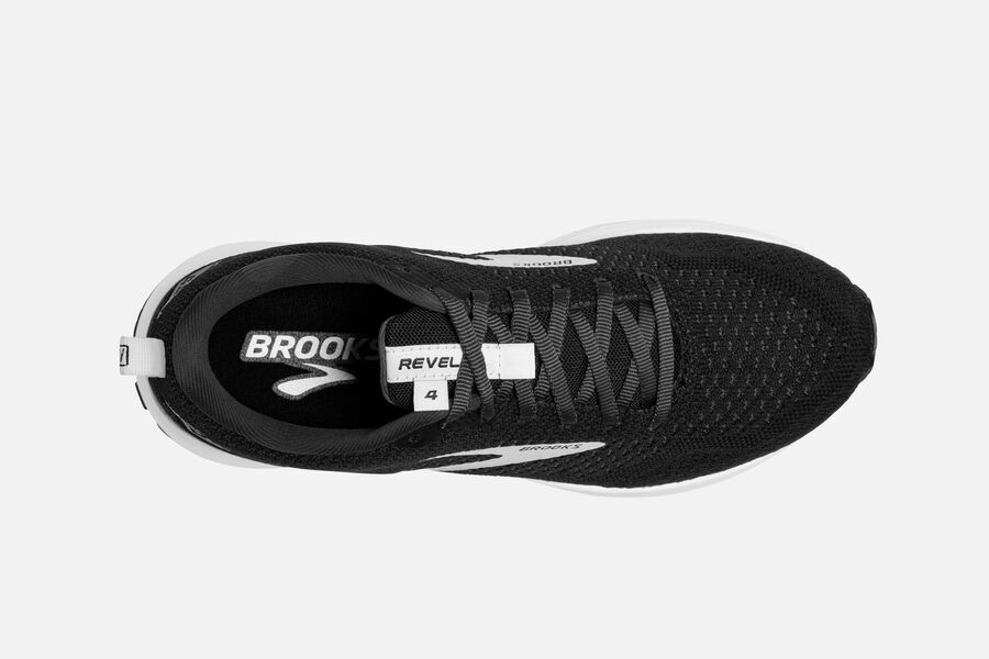 Brooks Running Shoes Womens Black/Silver - Revel 4 Road - 0417-JSHUY